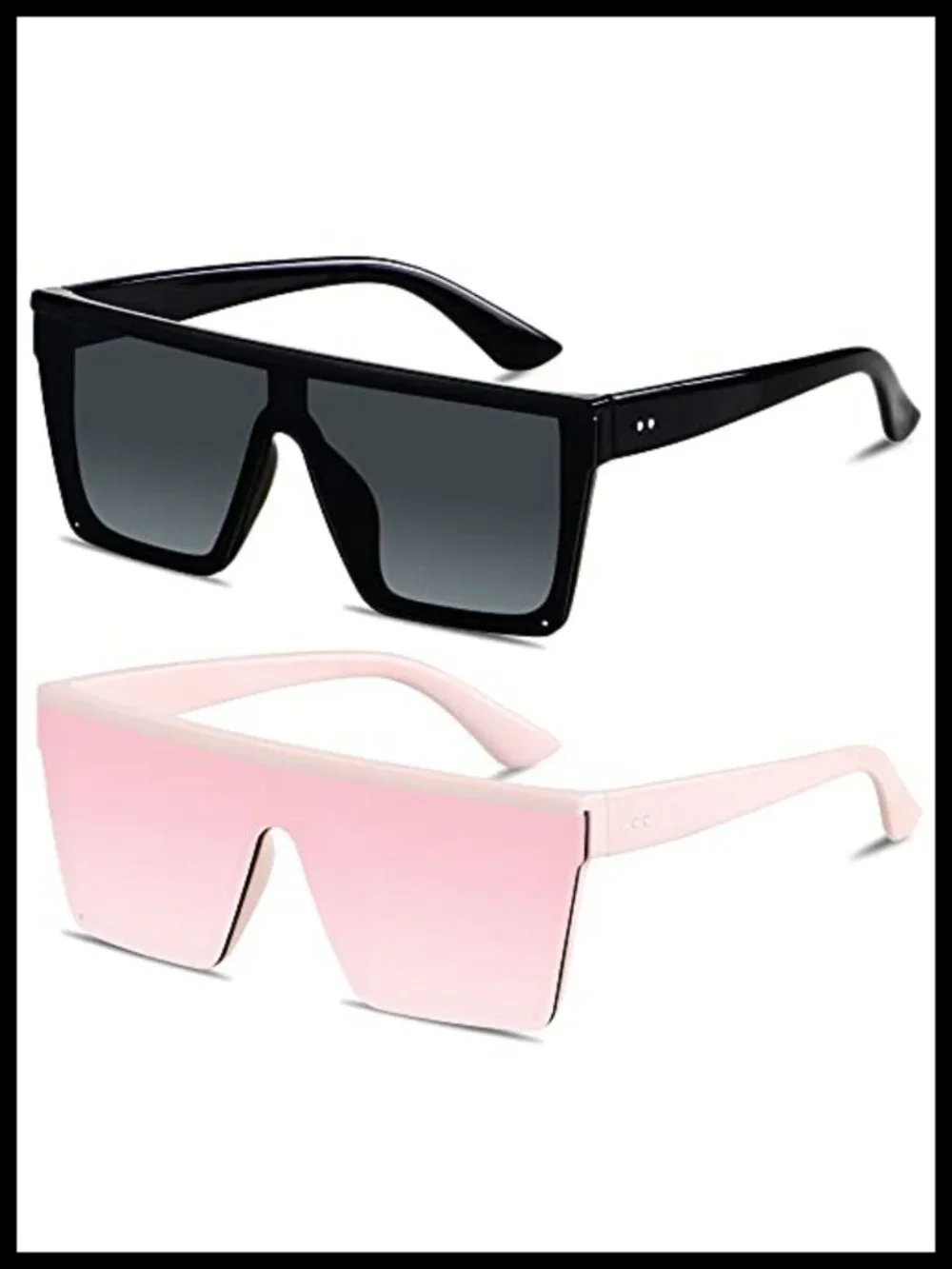 Oversized Square Sunglasses for Women Men UV400 Protection